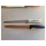 Vintage kitchen carving knife cornflower p