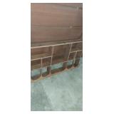 Wooden wall hanging display shelf