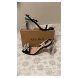 Cellenzi strapped womenï¿½s sandals black size 7