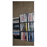 Large assortment of cassette tapes