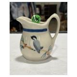 Hartstone Pottery Chickadee and Pine creamer