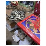 Four Metal holiday decorations