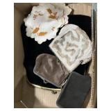 Coin purses and doilies