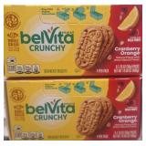2- 8ct boxes of cranberry orange belvita crunchy