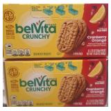 2- 8ct boxes of cranberry orange belvita crunchy