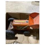 vintage pressed-steel toy tractor