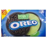 2 family size packages of mint oreo cookies