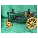 Cast iron toy tractor 8.5-in