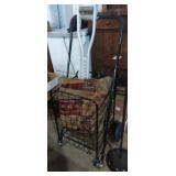Folding shopping cart with 2 trow pillows and