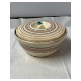Vintage McCoy stoneware covered casserole dish