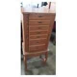 Wooden jewelry stand 40in x17x12in
