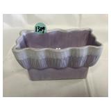 vintage UPCO USA 100-6 pottery planter purple and