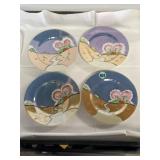 4 Hand painted vintage Japanese Lusterware salad