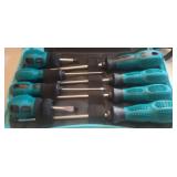 8pc Phillips and flat screwdriver set with