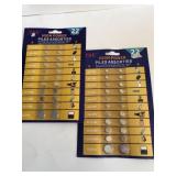 2 cards of 22 assorted batteries