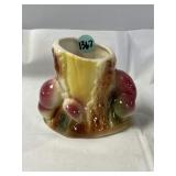 Unmarked 5" ceramic mushroom planter