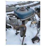 1948 Evinrude zephyr boat motor with stand
