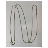 Gold tone Silver necklace  Marked 925.  .135oz