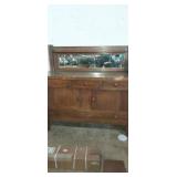 4 drawer 1 cupboard,  wooden buffet 60x24x40in  x