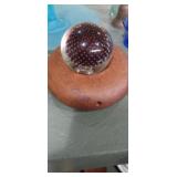 Class decorative paperweight with lighted bass