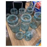 Lot of Seven ball jars of various sizes, six