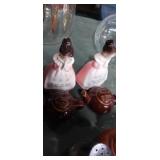 Matching porcelain salt and pepper shakers