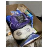 Box lot of miscellaneous household consumables