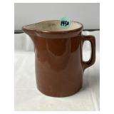 Weller Redware pottery brown pitcher