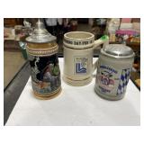 3 steins, 1 is Olympics 1980, other 2 have pewter