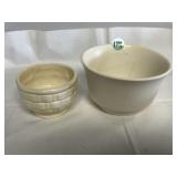Haeger Pottery planters bowls 3833 6" and woven