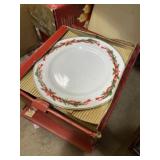 Two boxes of holiday 12 piece dinner sets