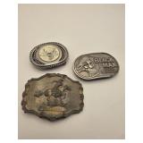 3 Belt Buckles ( mercury Buckle is broken)