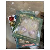 3 Boxes of glass tree ornaments two full boxes,