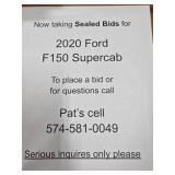 2020 Ford F150 Supercab 4 x4 21k milesAccepting