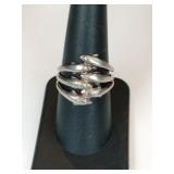 Silver dolphin ring marked 925 size 8   .145oz