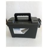 Plastic ammo box 11-1/2 in W x 7-1/8 in H x 5-7/8