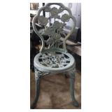 Cast aluminum decorative garden chair