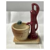 Shawnee Pottery ceramic water pump and barrel