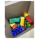 Box of mixed BRIK blocks made in USA