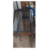 Ornate wooden/glass Curio display cabinet. Has 1