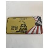 6 in x 12 in metal Donï¿½t Tread on Me license