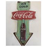 7-1/2 in x 13 in metal Coca-Cola sign