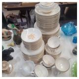 Golden wheat 22kt gold  dish set 86pcs