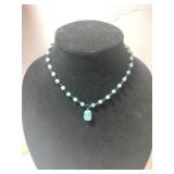 Vintage turquoise beaded necklace