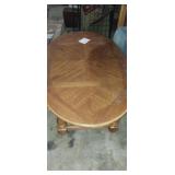 Oval top coffee table