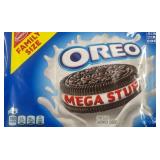 2 family size packages of mega stuff oreo cookies
