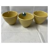 3 vintage custard cups or ramekins unmarked
