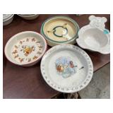 Marked vintage ceramic baby dishes
