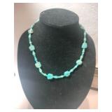 Turquoise beaded necklace