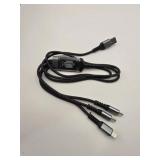 100 watt 3 plug braided charging cord